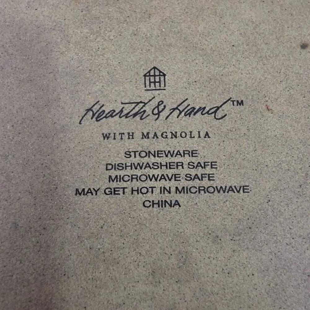Hearth & Hand Magnolia Matte Black Stoneware Dinner Plate Farmhouse